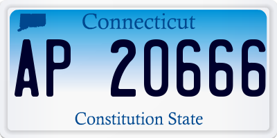CT license plate AP20666