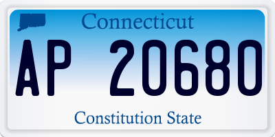 CT license plate AP20680