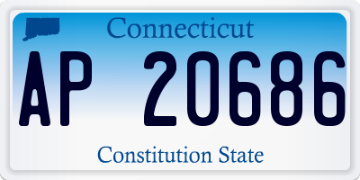 CT license plate AP20686