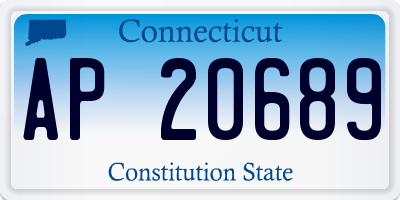 CT license plate AP20689