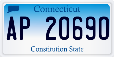 CT license plate AP20690
