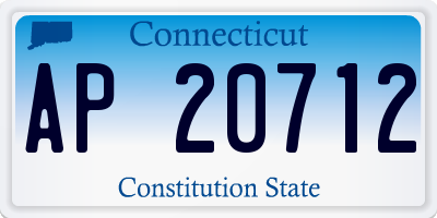 CT license plate AP20712