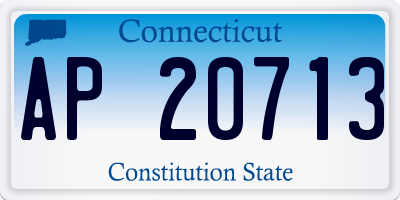 CT license plate AP20713