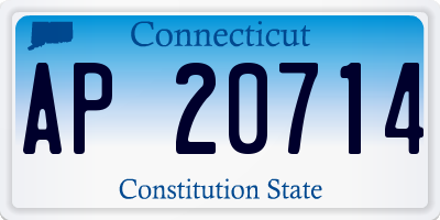 CT license plate AP20714