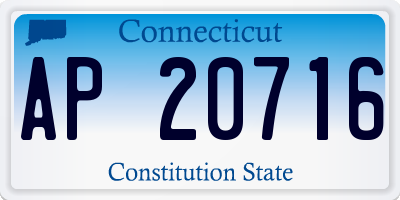 CT license plate AP20716
