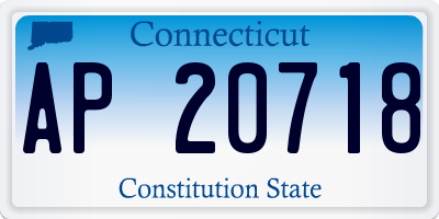 CT license plate AP20718