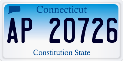 CT license plate AP20726