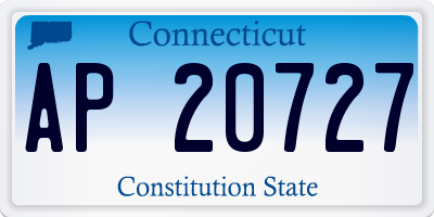 CT license plate AP20727