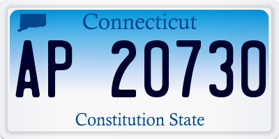 CT license plate AP20730