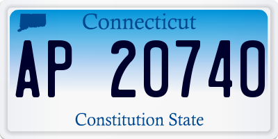 CT license plate AP20740