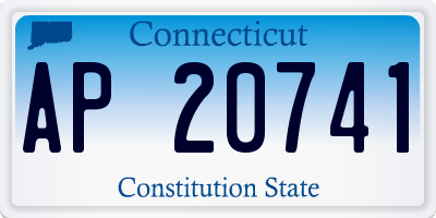 CT license plate AP20741