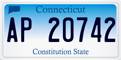 CT license plate AP20742