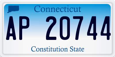 CT license plate AP20744