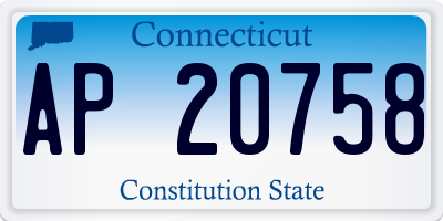 CT license plate AP20758