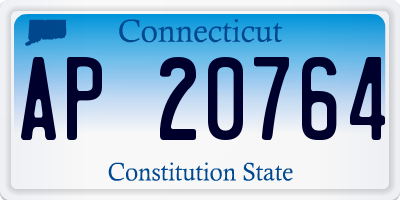 CT license plate AP20764