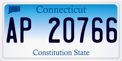 CT license plate AP20766