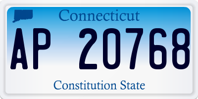 CT license plate AP20768