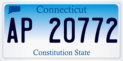 CT license plate AP20772