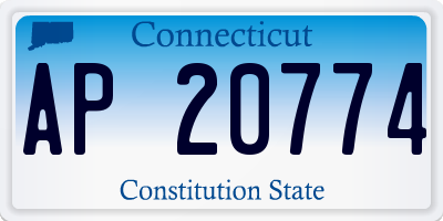 CT license plate AP20774