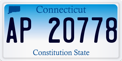 CT license plate AP20778