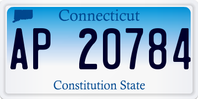 CT license plate AP20784