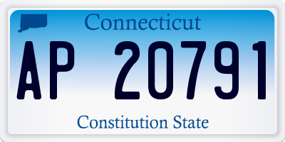 CT license plate AP20791
