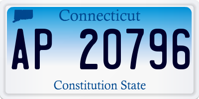 CT license plate AP20796