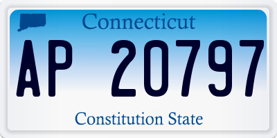 CT license plate AP20797