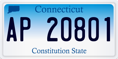 CT license plate AP20801