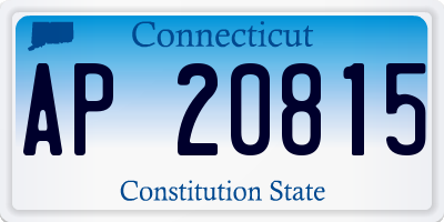 CT license plate AP20815