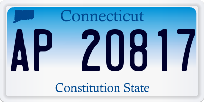 CT license plate AP20817