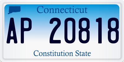 CT license plate AP20818