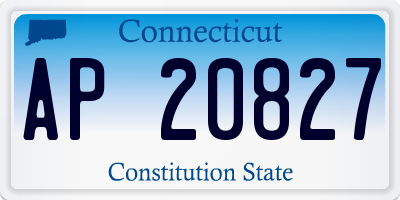 CT license plate AP20827