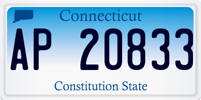 CT license plate AP20833