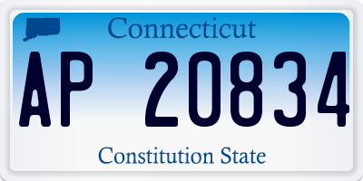 CT license plate AP20834