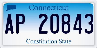 CT license plate AP20843