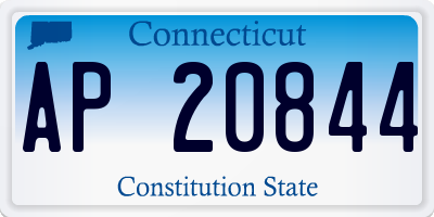 CT license plate AP20844