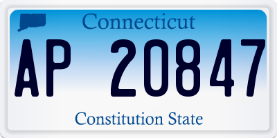 CT license plate AP20847