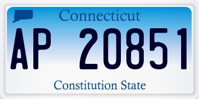 CT license plate AP20851