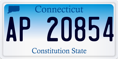 CT license plate AP20854