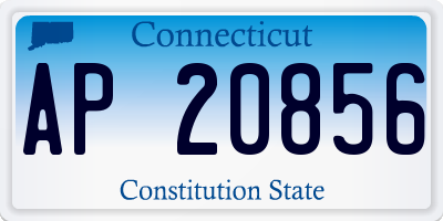 CT license plate AP20856