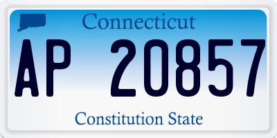 CT license plate AP20857