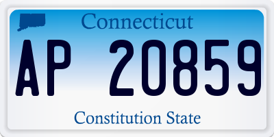 CT license plate AP20859
