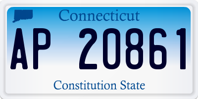 CT license plate AP20861