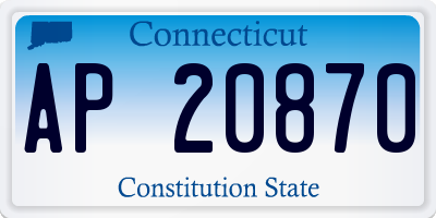 CT license plate AP20870