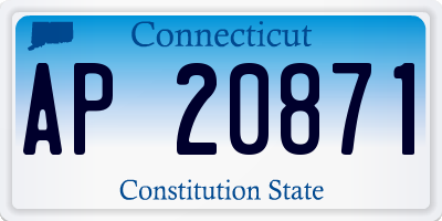 CT license plate AP20871