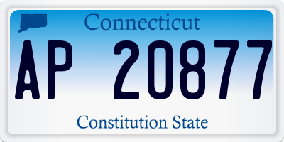 CT license plate AP20877
