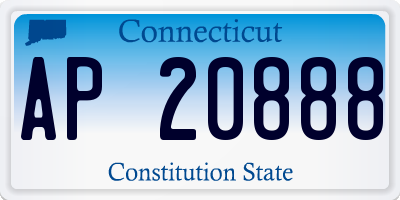 CT license plate AP20888