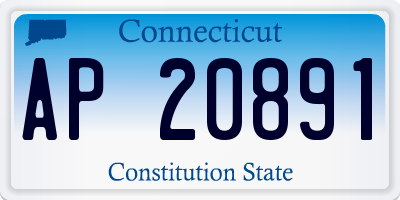 CT license plate AP20891