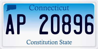 CT license plate AP20896
